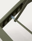 Lettino impilabile Capraia in alluminio verde e texteline beige