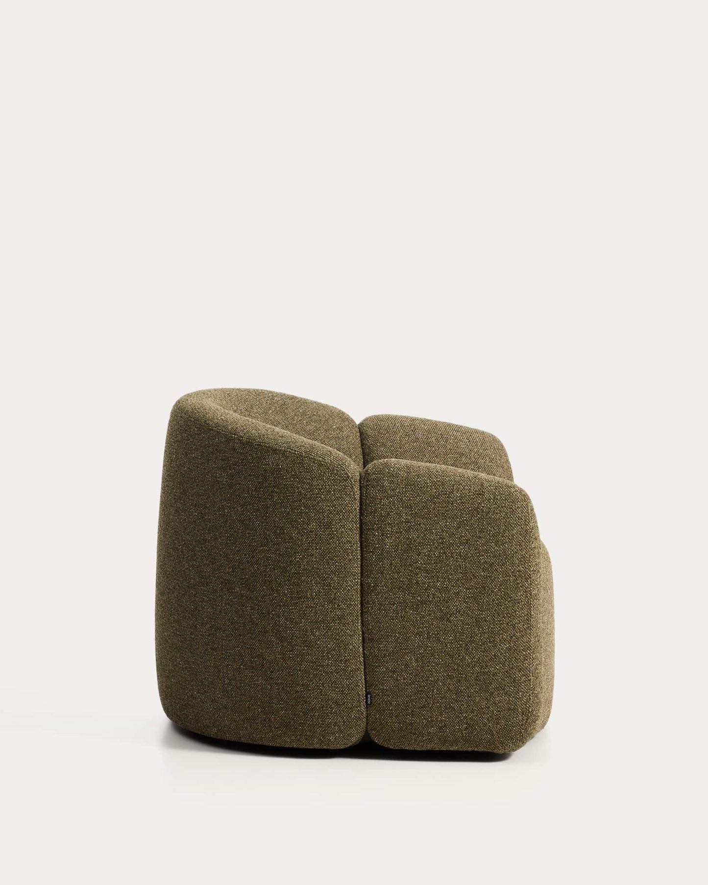 Poltrona Corvena in ciniglia verde oliva FSC Mix Credit 98 cm