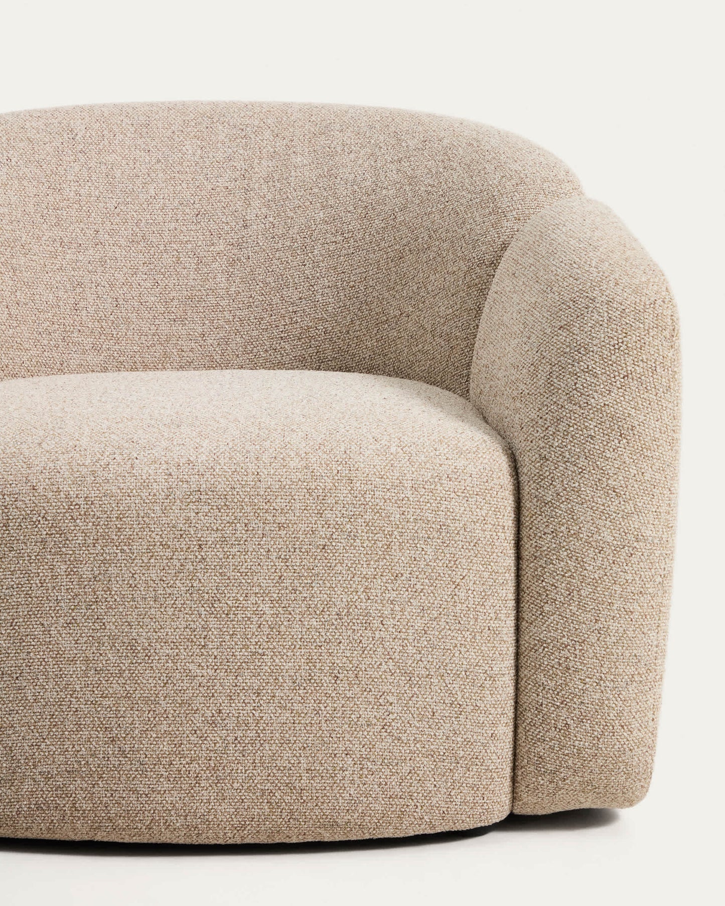 Poltrona Corvena in ciniglia beige FSC Mix Credit 98 cm
