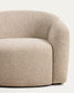 Poltrona Corvena in ciniglia beige FSC Mix Credit 98 cm