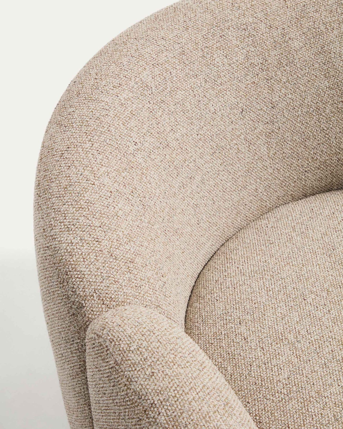 Poltrona Corvena in ciniglia beige FSC Mix Credit 98 cm