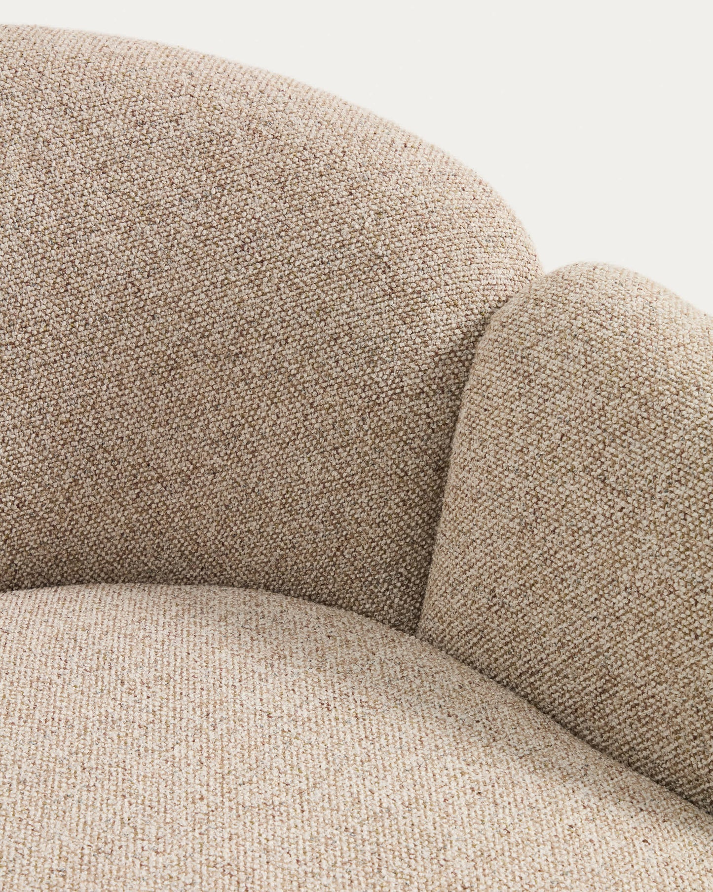 Poltrona Corvena in ciniglia beige FSC Mix Credit 98 cm