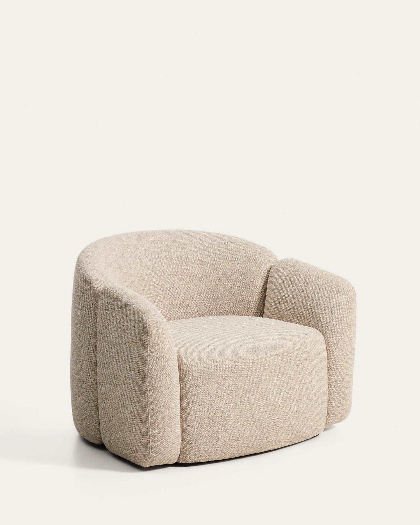 Poltrona Corvena in ciniglia beige FSC Mix Credit 98 cm