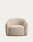 Poltrona Corvena in ciniglia beige FSC Mix Credit 98 cm