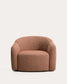 Poltrona Corvena in ciniglia terracotta FSC Mix Credit 98 cm
