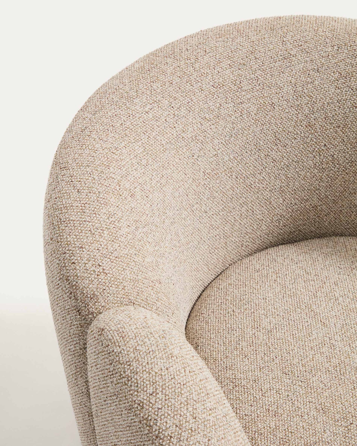 Poltrona Corvena in ciniglia beige FSC Mix Credit 85 cm