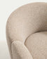 Poltrona Corvena in ciniglia beige FSC Mix Credit 85 cm