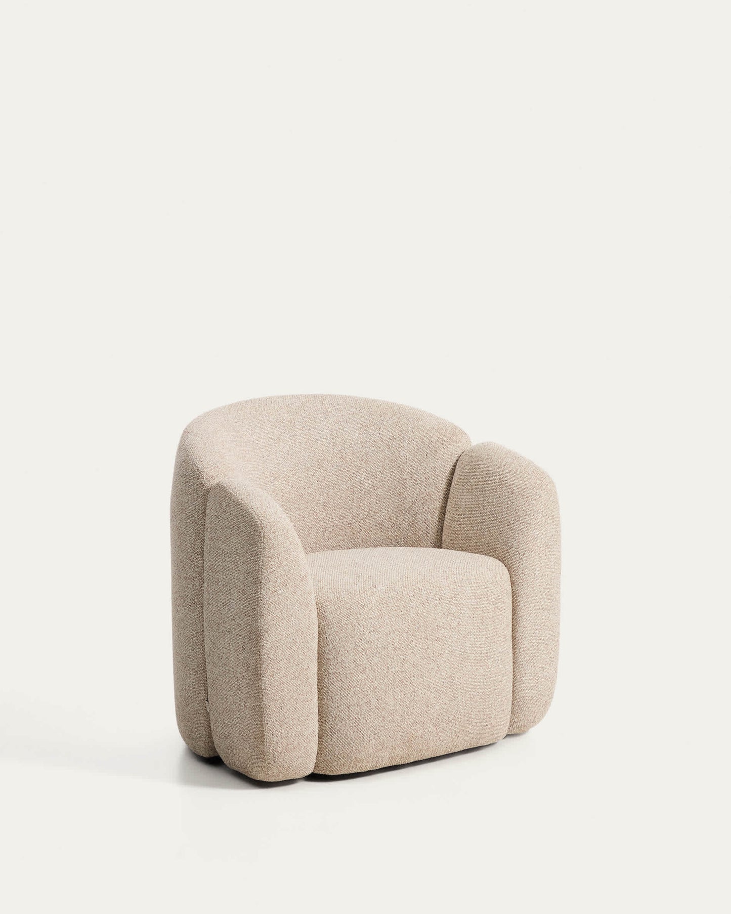 Poltrona Corvena in ciniglia beige FSC Mix Credit 85 cm