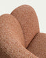 Poltrona Corvena in ciniglia terracotta FSC Mix Credit 85 cm