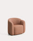 Poltrona Corvena in ciniglia terracotta FSC Mix Credit 85 cm