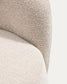 Poltrona girevole Odenia in micro bouclé beige