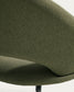 Poltrona Bonali in ciniglia verde con gambe in metallo verde FSC Mix Credit