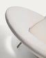 Poltrona Bonali in ciniglia beige con gambe in metallo beige FSC Mix Credit