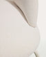 Poltrona Bonali in ciniglia beige con gambe in metallo beige FSC Mix Credit