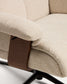Poltrona girevole reclinabile con poggiapiedi Toriel in micro bouclé beige con gambe in alluminio con finitura nera FSC Mix Credit