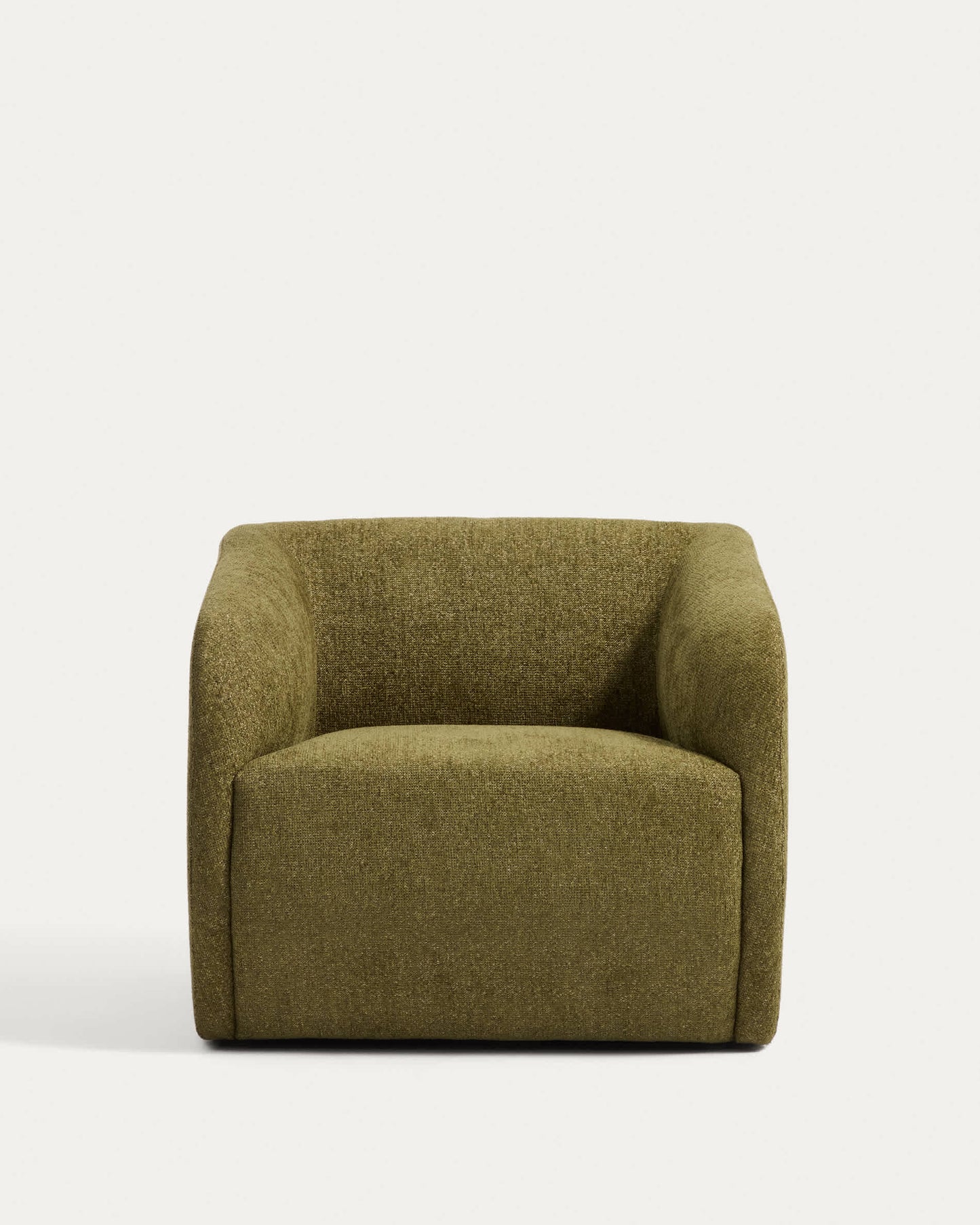 Poltrona Milare in ciniglia verde oliva 83 cm FSC 100%