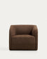 Poltrona Milare in ciniglia marrone cioccolato 83 cm FSC 100%