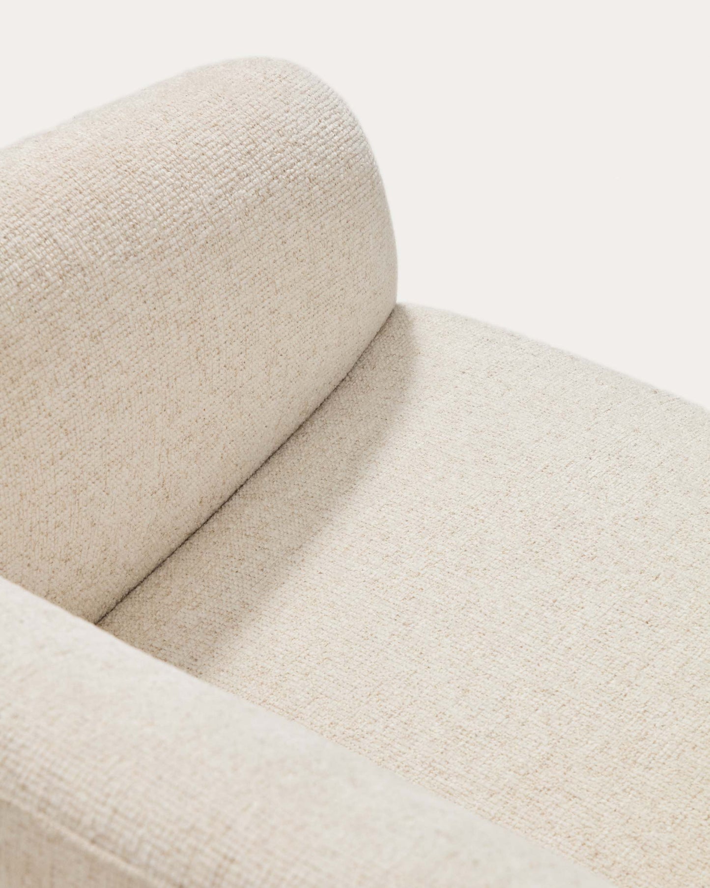 Poltrona Milare in ciniglia beige 83 cm FSC 100%
