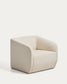 Poltrona Milare in ciniglia beige 83 cm FSC 100%