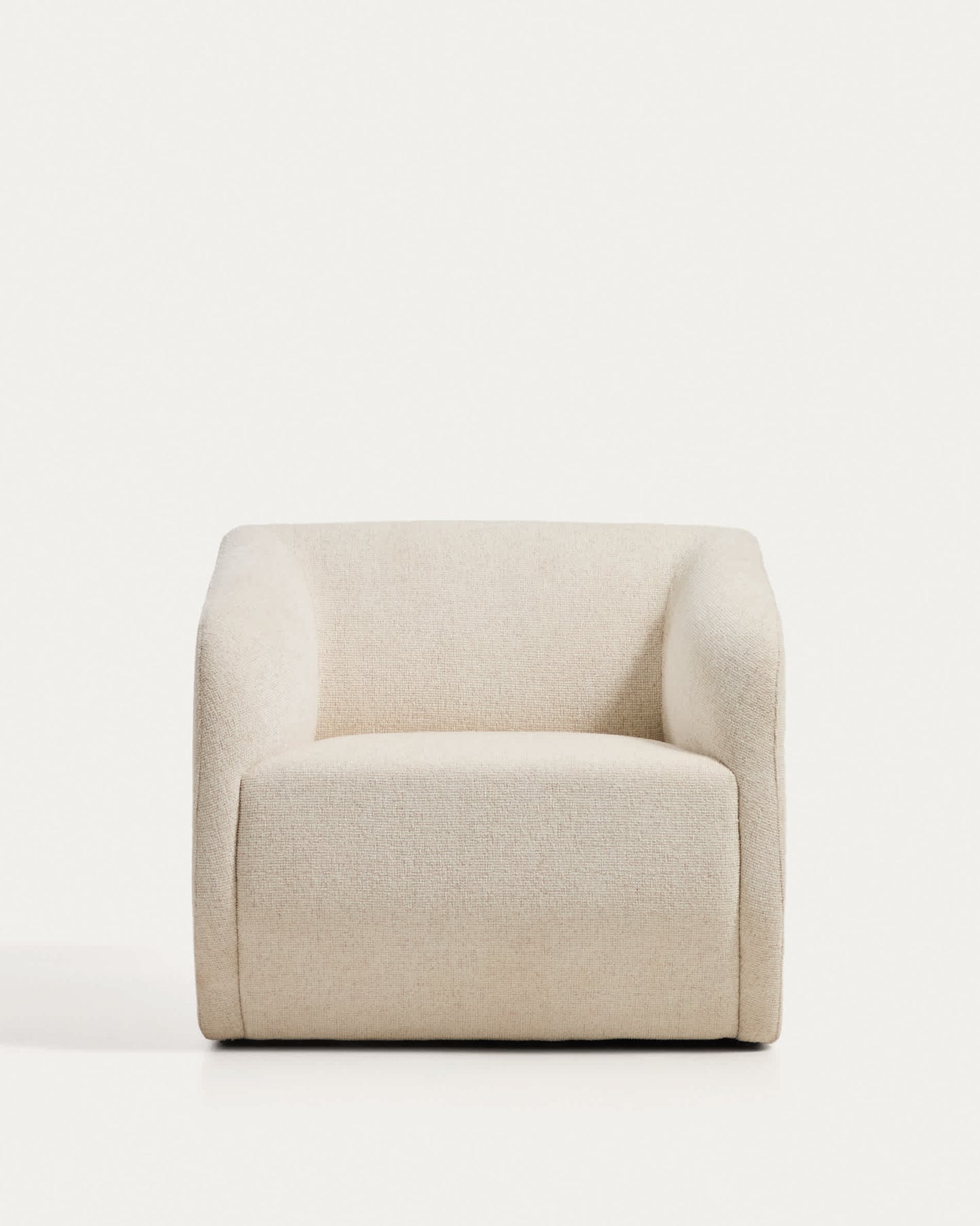 Poltrona Milare in ciniglia beige 83 cm FSC 100%