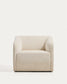 Poltrona Milare in ciniglia beige 83 cm FSC 100%