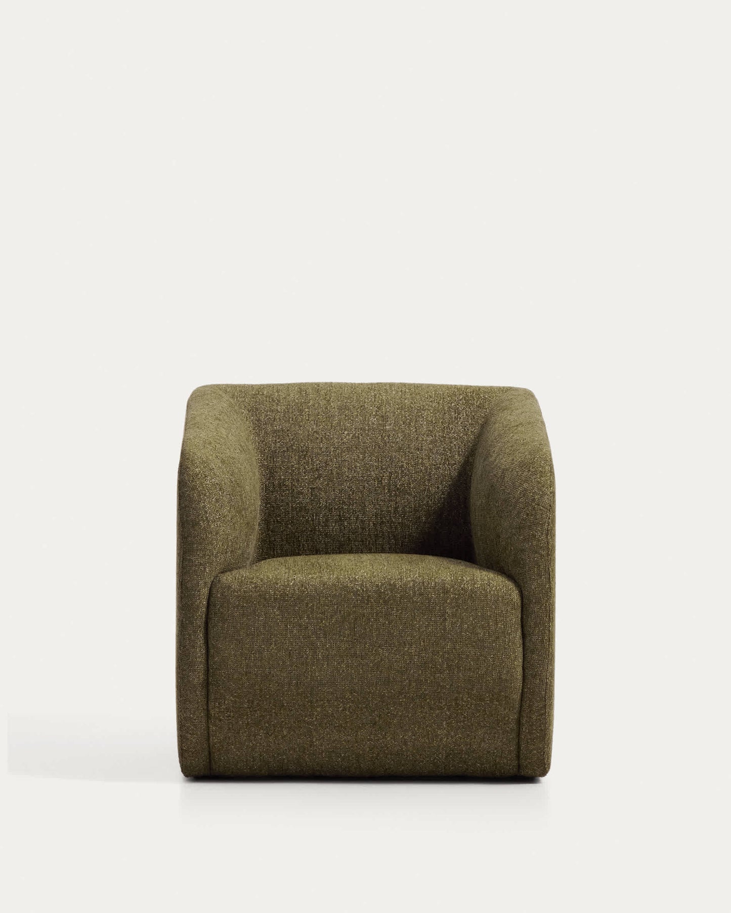 Poltrona Milare in ciniglia verde oliva 73 cm FSC 100%