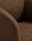 Poltrona Milare in ciniglia marrone cioccolato 73 cm FSC 100%
