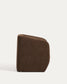 Poltrona Milare in ciniglia marrone cioccolato 73 cm FSC 100%