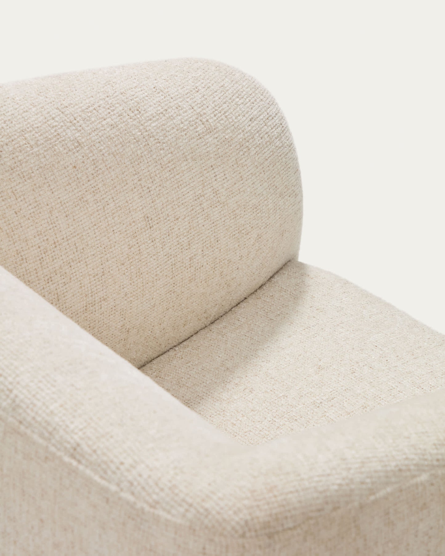 Poltrona Milare in ciniglia beige 73 cm FSC 100%