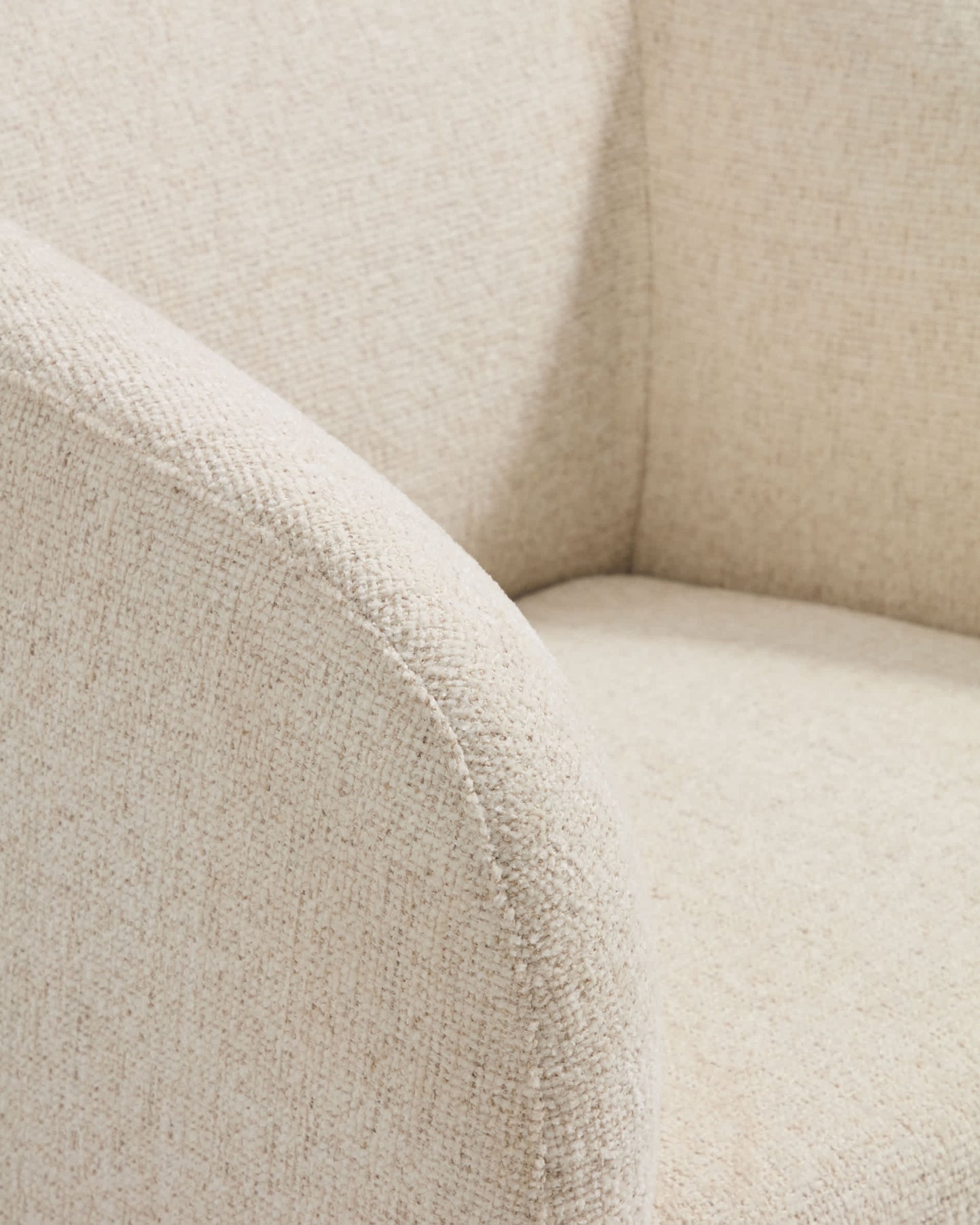 Poltrona Milare in ciniglia beige 73 cm FSC 100%