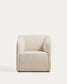 Poltrona Milare in ciniglia beige 73 cm FSC 100%