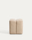 Poggiapiedi Nedilo quadrato in ciniglia beige FSC Mix Credit