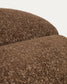 Poggiapiedi rotondo Nedilo in ciniglia marrone cioccolato FSC Mix Credit