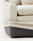 Divano sfoderabile Zenira a 3 posti con cuscini in cotone e lino beige 230 cm