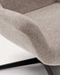 Poltrona girevole con braccioli Zalina di ciniglia beige e acciaio con finitura nera