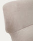 Poltrona Belina di ciniglia beige e acciaio con finitura beige