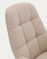 Poltrona girevole Jaspe beige e metallo con finitura grigio