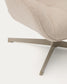 Poltrona girevole Jaspe beige e metallo con finitura grigio