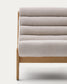 Poltrona Magira beige in rovere massiccio con finitura naturale