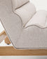 Poltrona Magira beige in rovere massiccio con finitura naturale