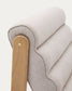 Poltrona Magira beige in rovere massiccio con finitura naturale
