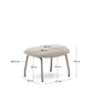 Poggiapiedi Belina in ciniglia beige e acciaio con finitura beige FSC 100%