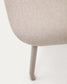 Poggiapiedi Belina in ciniglia beige e acciaio con finitura beige FSC 100%