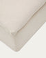 Pouf sfoderabile Zenira con cuscino in cotone e lino beige 90 x 90 cm