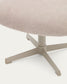 Poggiapiedi Jaspe beige e metallo con finitura grigio