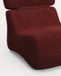 Poltrona Club in shearling bordeaux