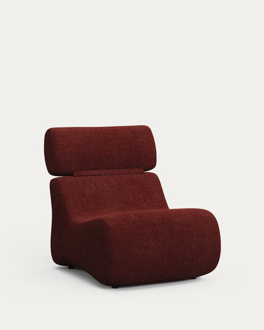 Poltrona Club in shearling bordeaux