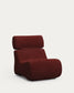 Poltrona Club in shearling bordeaux