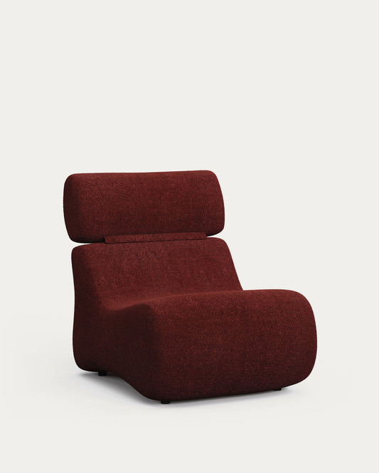 Poltrona Club in shearling bordeaux