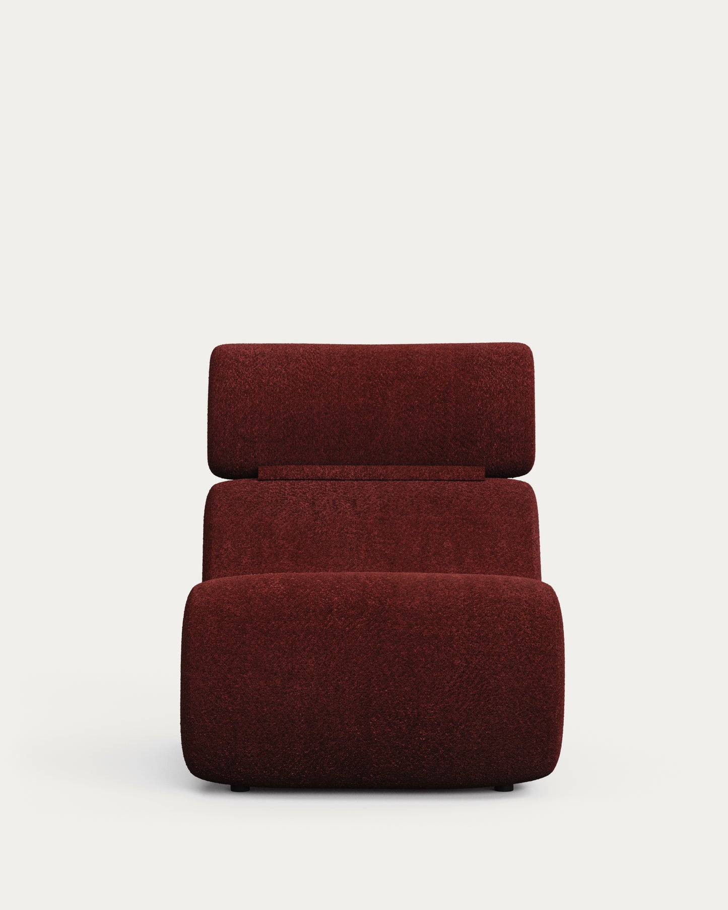 Poltrona Club in shearling bordeaux